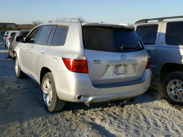 JTEDS42A492093997 - 2009 TOYOTA HIGHLANDER SILVER photo 3