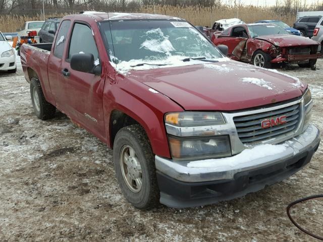 1GTCS196348221250 - 2004 GMC CANYON RED photo 1