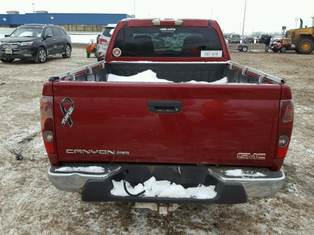 1GTCS196348221250 - 2004 GMC CANYON RED photo 6