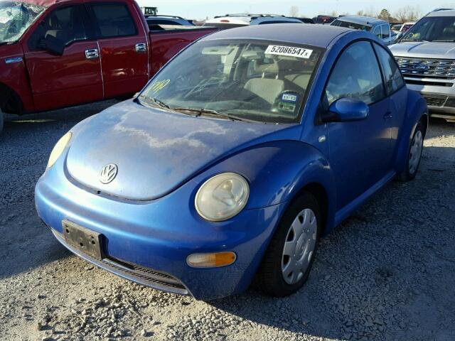 3VWBS21C31M417941 - 2001 VOLKSWAGEN NEW BEETLE BLUE photo 2