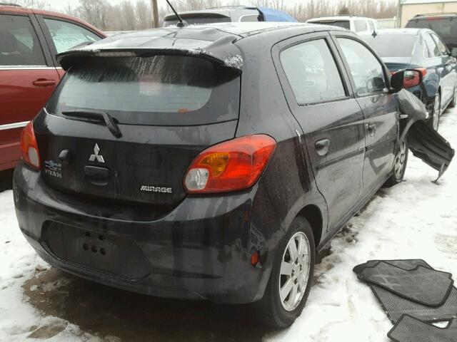 ML32A4HJ7FH002836 - 2015 MITSUBISHI MIRAGE ES BLACK photo 4