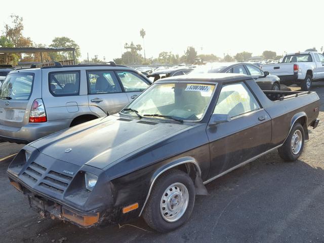 1B7EZ44B6CD176496 - 1982 DODGE RAMPAGE BLACK photo 2