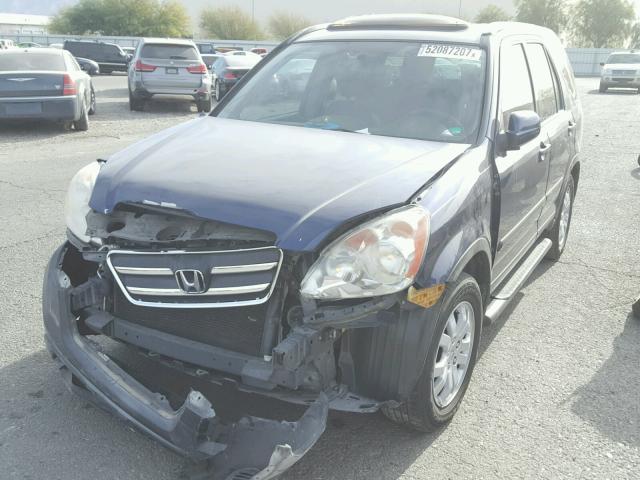 JHLRD788X5C006461 - 2005 HONDA CR-V EX BLUE photo 2