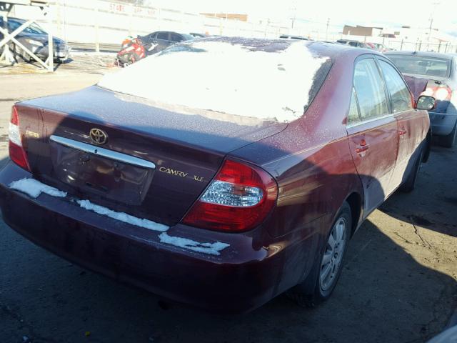 4T1BE30K04U290618 - 2004 TOYOTA CAMRY LE MAROON photo 4