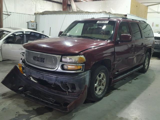 1GKFK66U62J305313 - 2002 GMC DENALI XL MAROON photo 2