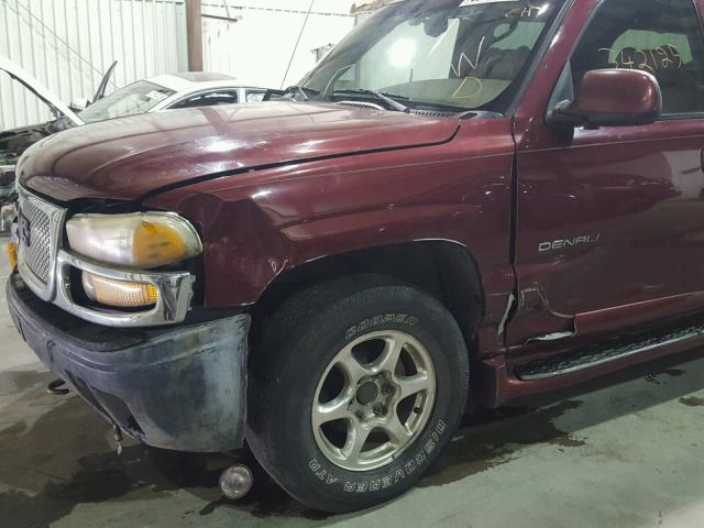 1GKFK66U62J305313 - 2002 GMC DENALI XL MAROON photo 9