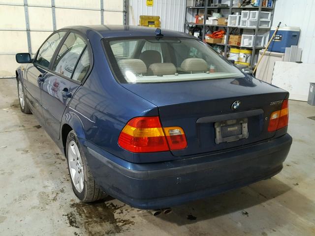 WBAET37424NJ44808 - 2004 BMW 325 I BLUE photo 3