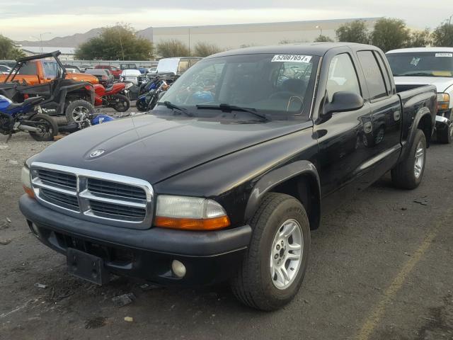 1D7HL38K54S781163 - 2004 DODGE DAKOTA QUA BLACK photo 2