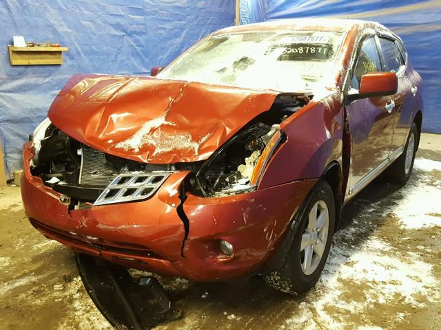 JN8AS5MV0DW657115 - 2013 NISSAN ROGUE S RED photo 2