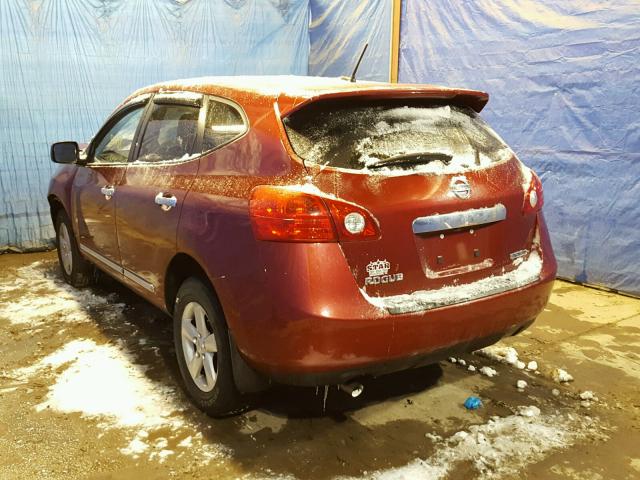 JN8AS5MV0DW657115 - 2013 NISSAN ROGUE S RED photo 3