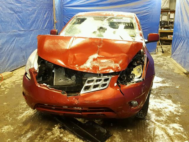 JN8AS5MV0DW657115 - 2013 NISSAN ROGUE S RED photo 9