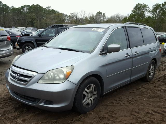 5FNRL38787B085151 - 2007 HONDA ODYSSEY EX SILVER photo 2