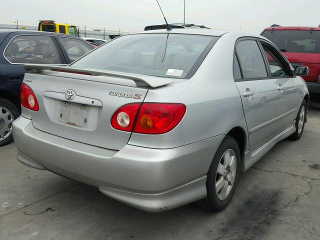 1NXBR32E34Z222955 - 2004 TOYOTA COROLLA SILVER photo 4