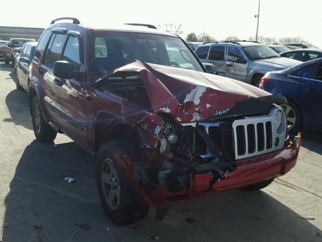 1J4GL48K27W590867 - 2007 JEEP LIBERTY SP RED photo 1