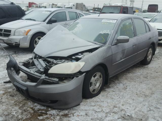 JHMES96604S002534 - 2004 HONDA CIVIC HYBR GRAY photo 2