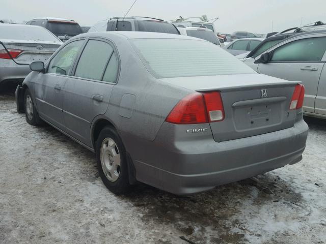 JHMES96604S002534 - 2004 HONDA CIVIC HYBR GRAY photo 3