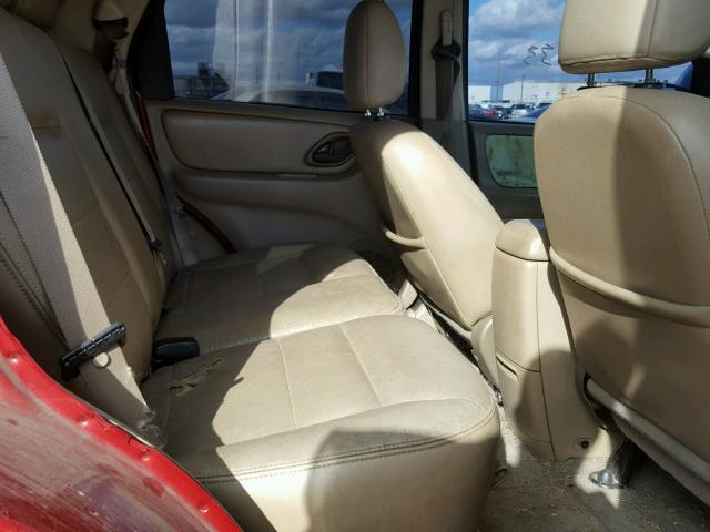 1FMYU04125KA31168 - 2005 FORD ESCAPE LIM RED photo 6