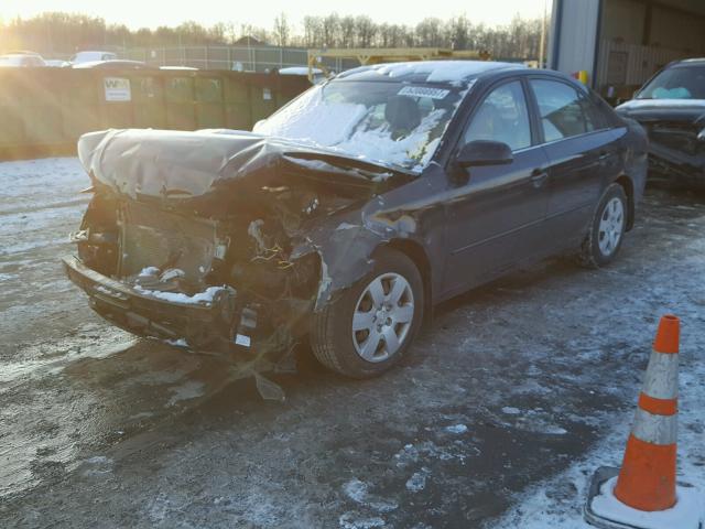 5NPET46C57H234704 - 2007 HYUNDAI SONATA GLS BLUE photo 2