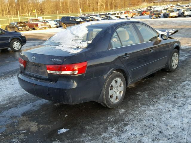 5NPET46C57H234704 - 2007 HYUNDAI SONATA GLS BLUE photo 4