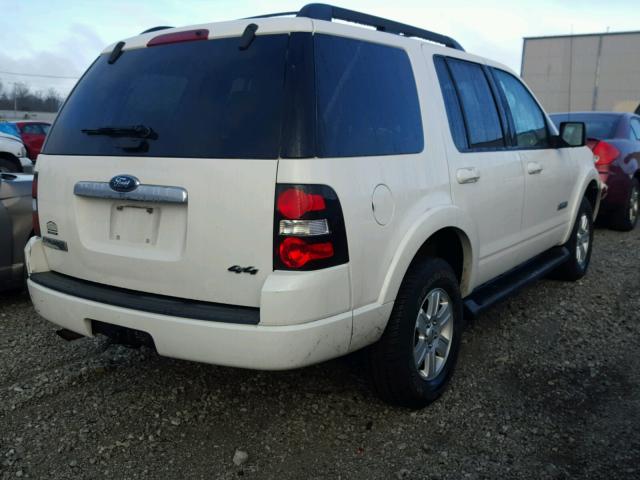 1FMEU73E68UA68717 - 2008 FORD EXPLORER X WHITE photo 4