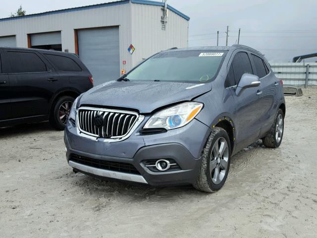 KL4CJCSB1EB691054 - 2014 BUICK ENCORE GRAY photo 2