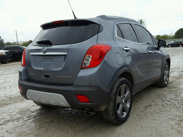 KL4CJCSB1EB691054 - 2014 BUICK ENCORE GRAY photo 4