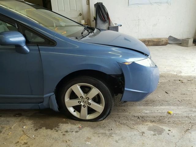 2HGFA16887H508492 - 2007 HONDA CIVIC EX BLUE photo 9