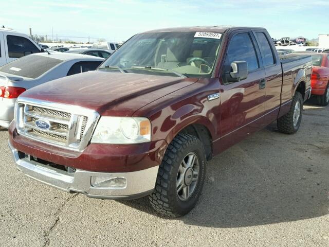 1FTRX12W74NA09426 - 2004 FORD F150 RED photo 2