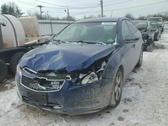 1G1PF5SC1C7221533 - 2012 CHEVROLET CRUZE LT BLUE photo 2