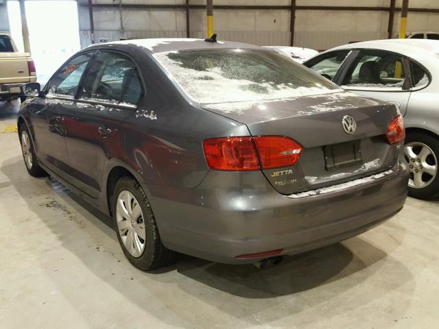 3VWD17AJ8EM227470 - 2014 VOLKSWAGEN JETTA SE GRAY photo 3