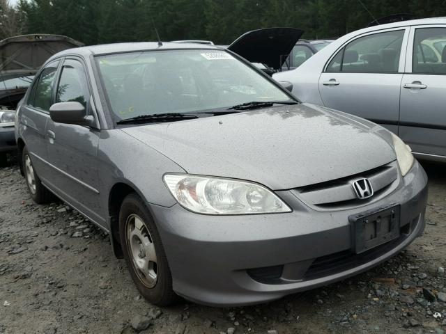 JHMES96685S007451 - 2005 HONDA CIVIC HYBR GRAY photo 1