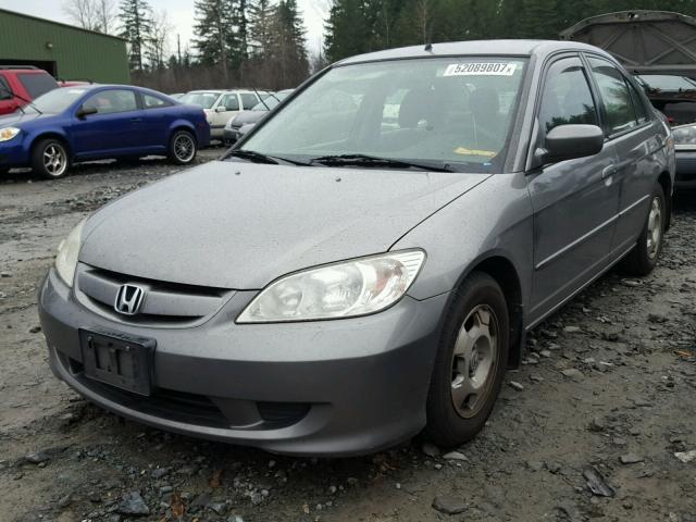 JHMES96685S007451 - 2005 HONDA CIVIC HYBR GRAY photo 2