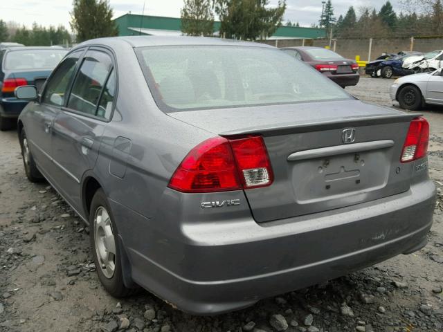 JHMES96685S007451 - 2005 HONDA CIVIC HYBR GRAY photo 3