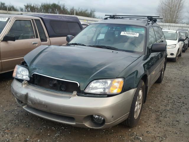 4S3BH675716658290 - 2001 SUBARU LEGACY OUT GREEN photo 2