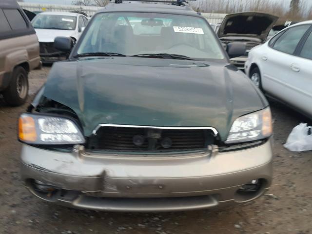 4S3BH675716658290 - 2001 SUBARU LEGACY OUT GREEN photo 9