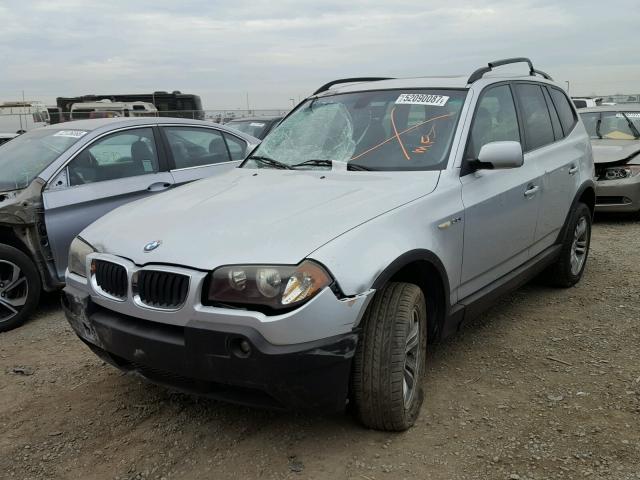 WBXPA93485WD23589 - 2005 BMW X3 3.0I SILVER photo 2