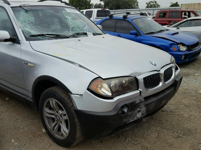 WBXPA93485WD23589 - 2005 BMW X3 3.0I SILVER photo 9