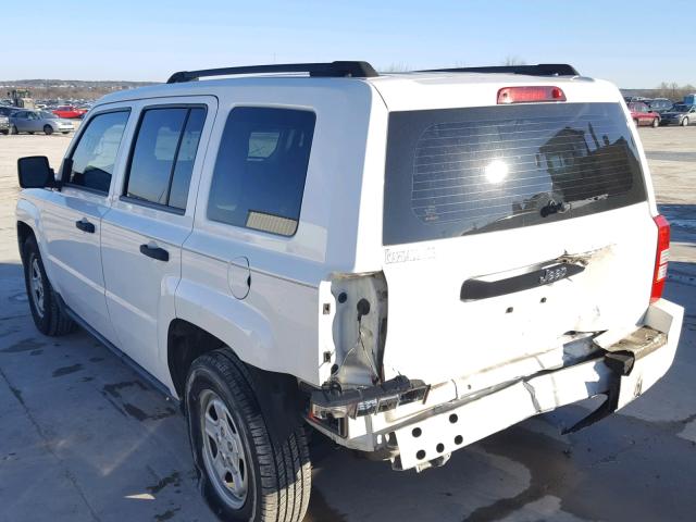 1J4FT28B79D122924 - 2009 JEEP PATRIOT SP WHITE photo 3