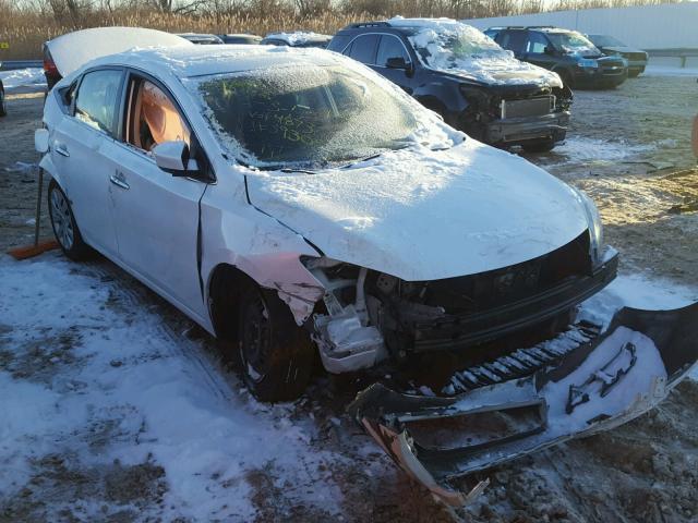 3N1AB7AP7FY364873 - 2015 NISSAN SENTRA S WHITE photo 1