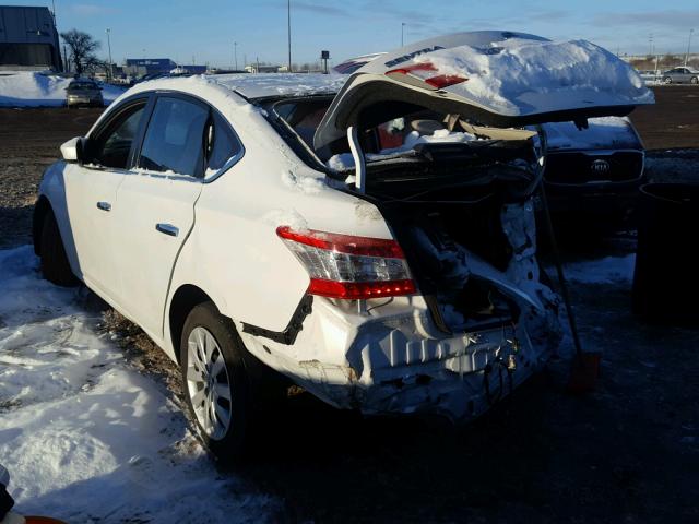 3N1AB7AP7FY364873 - 2015 NISSAN SENTRA S WHITE photo 3