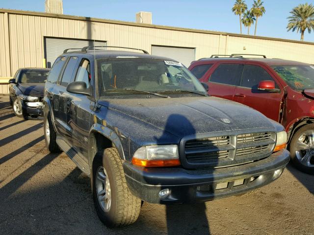 1B4HS38N72F193016 - 2002 DODGE DURANGO SP BLUE photo 1