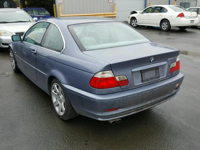 WBABN334X2PG59305 - 2002 BMW 325 CI BLUE photo 3