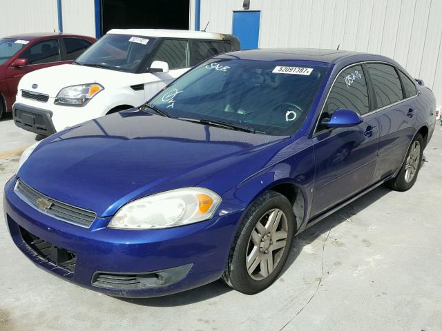 2G1WC58RX79130751 - 2007 CHEVROLET IMPALA LT BLUE photo 2