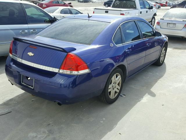 2G1WC58RX79130751 - 2007 CHEVROLET IMPALA LT BLUE photo 4