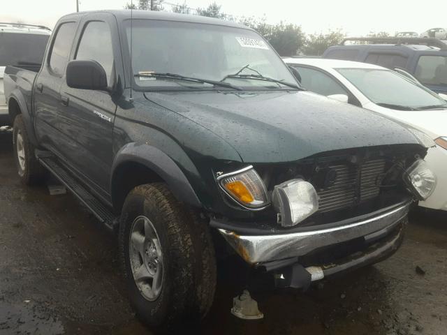 5TEHN72N01Z793811 - 2001 TOYOTA TACOMA DOU GREEN photo 1