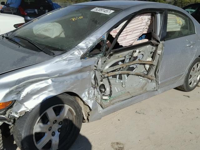 2HGFA16528H339478 - 2008 HONDA CIVIC LX SILVER photo 10