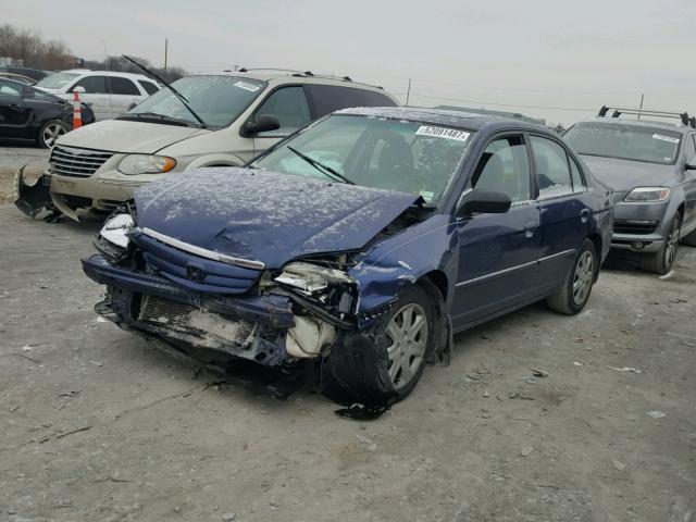 1HGES26863L022369 - 2003 HONDA CIVIC EX BLUE photo 2