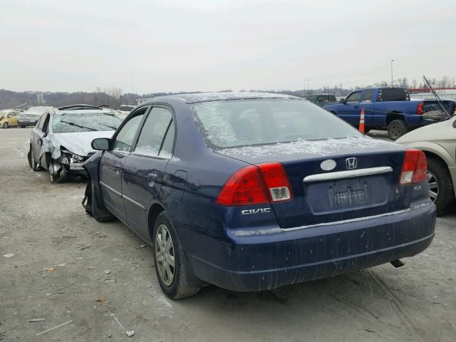 1HGES26863L022369 - 2003 HONDA CIVIC EX ლურჯი ფოტო 3