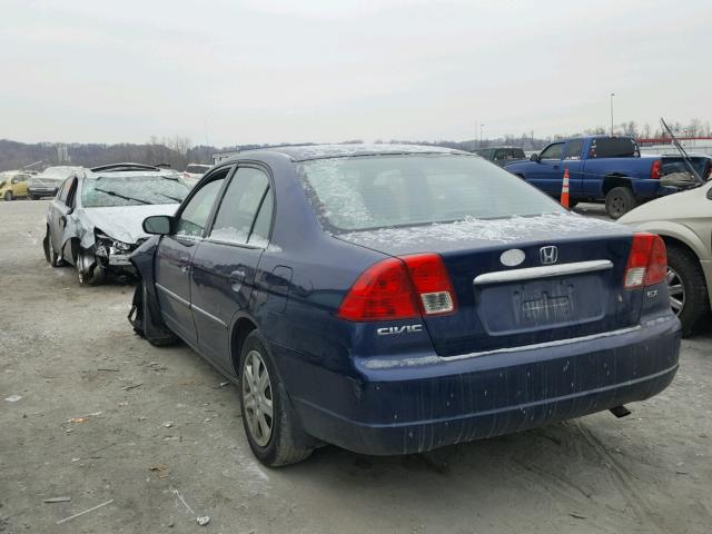 1HGES26863L022369 - 2003 HONDA CIVIC EX BLUE photo 3