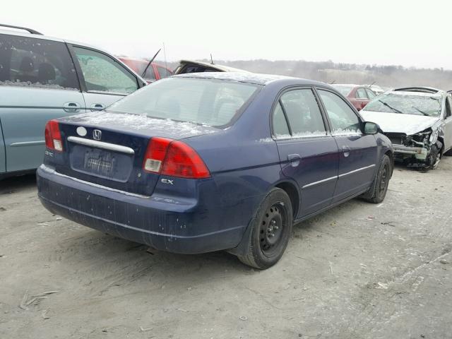 1HGES26863L022369 - 2003 HONDA CIVIC EX BLUE photo 4